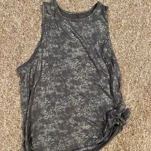 Grey metallic tank top